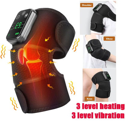 Electric Heating Pad for Shoulder with Vibration, Cordless Heating Pad with Adjustable Heat, Heated Shoulder Brace