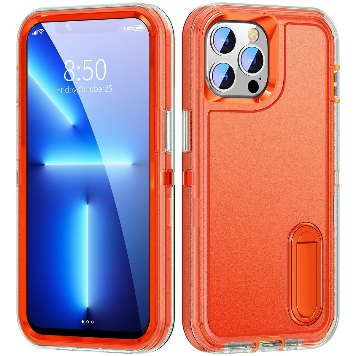 Rugged iPhone Case with Kickstand & Reinforced Corners for 14-17 Series | Drop Protection Armor Cover