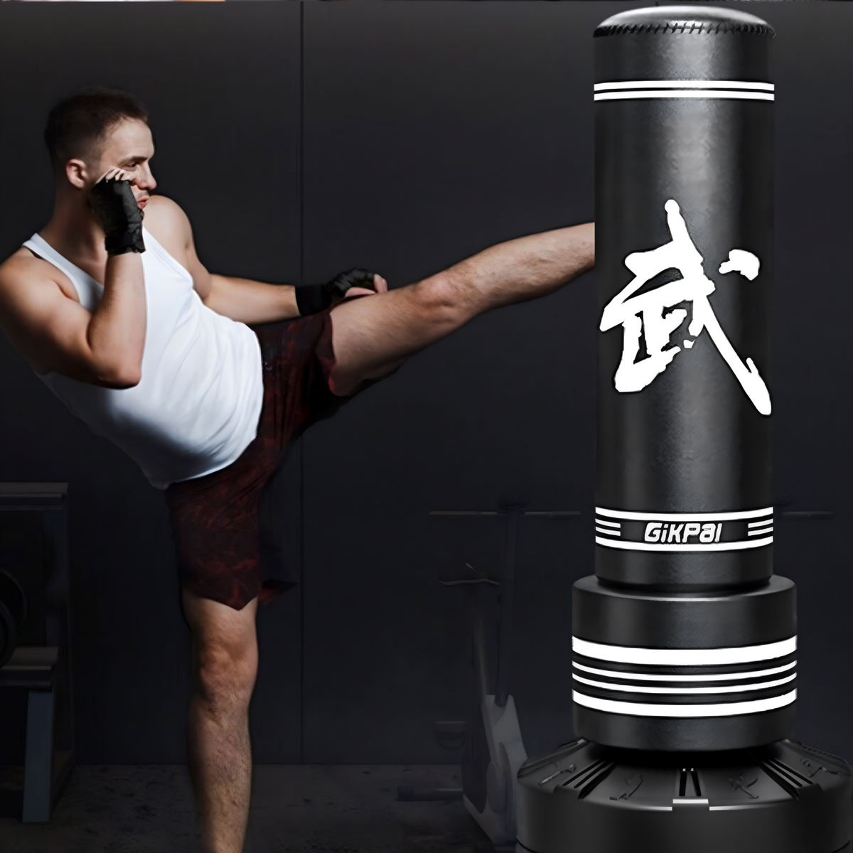 Freestanding Heavy Bag for Boxing Training with Reflex Spring Base 67 Inches Tall Adults Kids Kickboxing MMA Cardio Workout Equipment Home