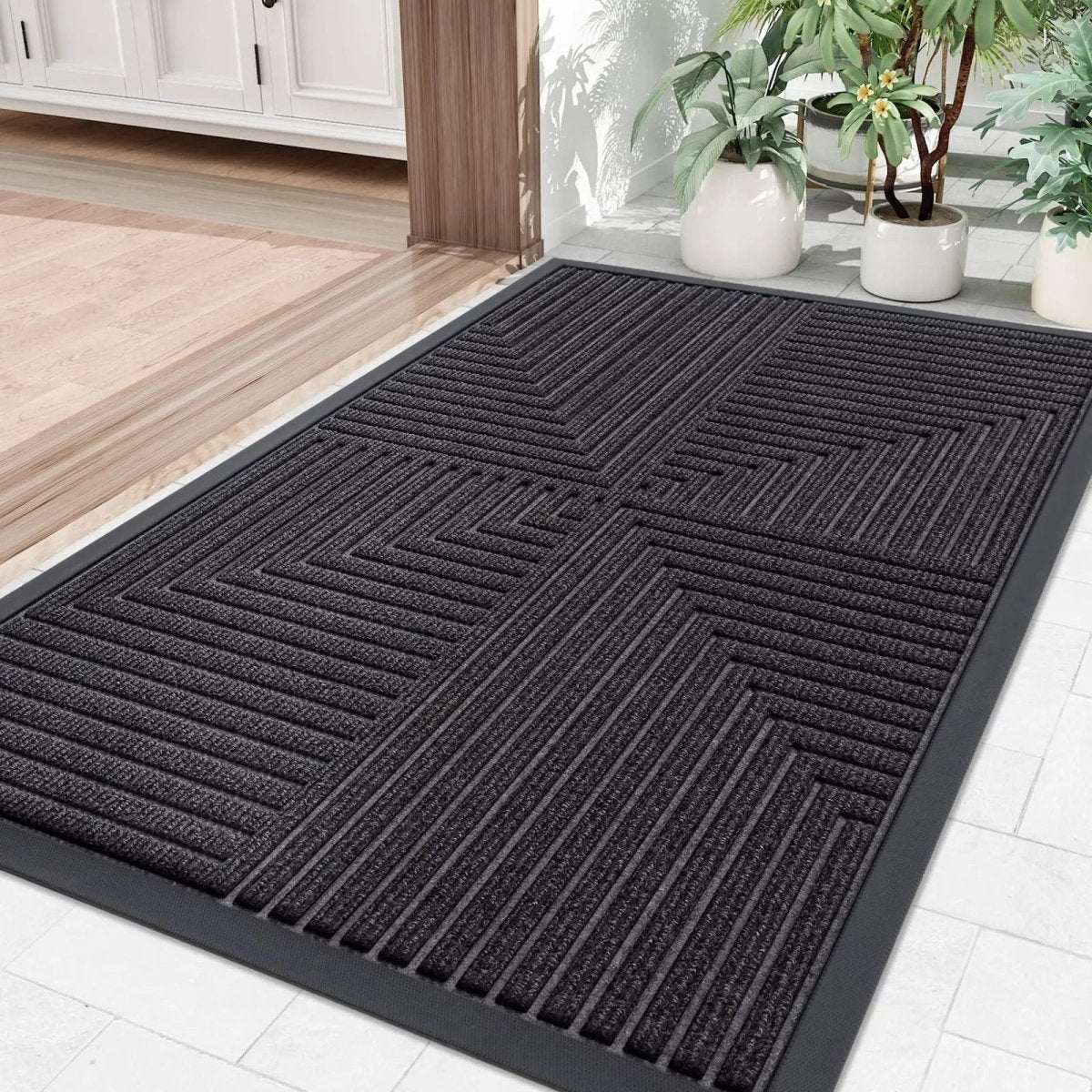 Mud Mat for Entryway, Heavy Duty Non Slip Floor Mat for High Traffic Areas, Waterproof Door Mat for Indoor Entrance