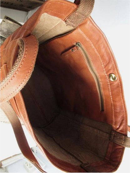 Women's Faux Leather Handbag with Interior Organizer Pockets | Versatile Tote for Work & Everyday | Structured Shoulder Bag in Classic