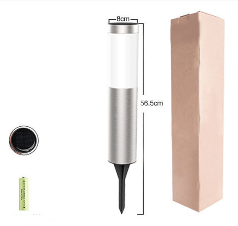 Stainless Steel Solar Lawn Stake Light Outdoor Pathway Marker with Auto Dusk Sensor Waterproof Garden Landscape Lighting for Walkway Yard