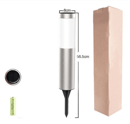 Stainless Steel Solar Lawn Stake Light Outdoor Pathway Marker with Auto Dusk Sensor Waterproof Garden Landscape Lighting for Walkway Yard