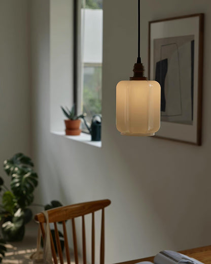 Glass Globe Hanging Light with Adjustable Cord White Brass Ceiling Fixture for Bedroom Dining Room Kitchen Island Brass Finish 6 Inch Pendan