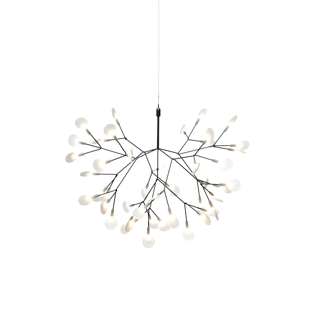 Organic Branch LED Ceiling Light White Metal Acrylic Fixture for Dining Room High Ceilings Modern Statement Chandelier Dimmable Adjustable S