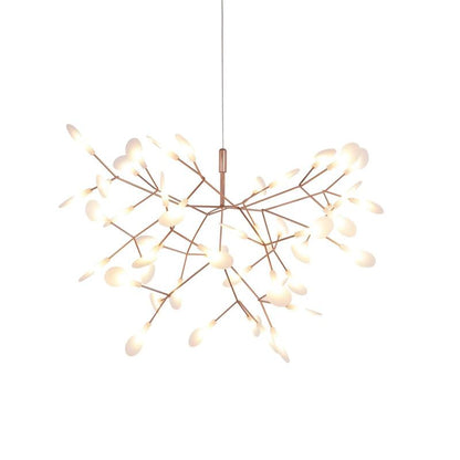Organic Branch LED Ceiling Light White Metal Acrylic Fixture for Dining Room High Ceilings Modern Statement Chandelier Dimmable Adjustable S