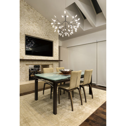 Organic Branch LED Ceiling Light White Metal Acrylic Fixture for Dining Room High Ceilings Modern Statement Chandelier Dimmable Adjustable S
