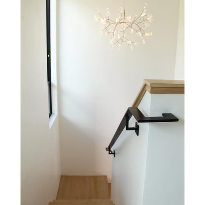 Organic Branch LED Ceiling Light White Metal Acrylic Fixture for Dining Room High Ceilings Modern Statement Chandelier Dimmable Adjustable S
