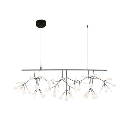 Organic Branch LED Ceiling Light White Metal Acrylic Fixture for Dining Room High Ceilings Modern Statement Chandelier Dimmable Adjustable S