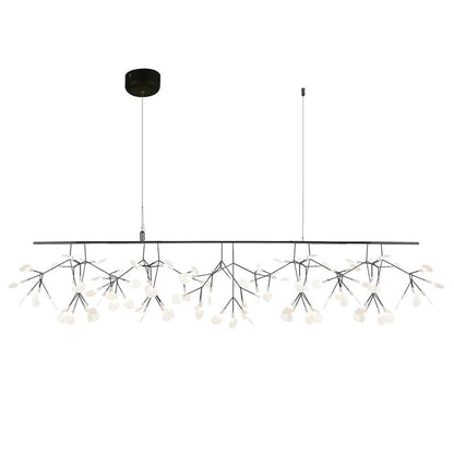 Organic Branch LED Ceiling Light White Metal Acrylic Fixture for Dining Room High Ceilings Modern Statement Chandelier Dimmable Adjustable S