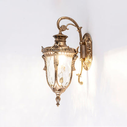 Heritage Glass Lantern Sconce for Entryway & Patio, Metal Construction, E26 Socket, 40W Compatible, 20 in Weatherproof Fixture for Front Doo