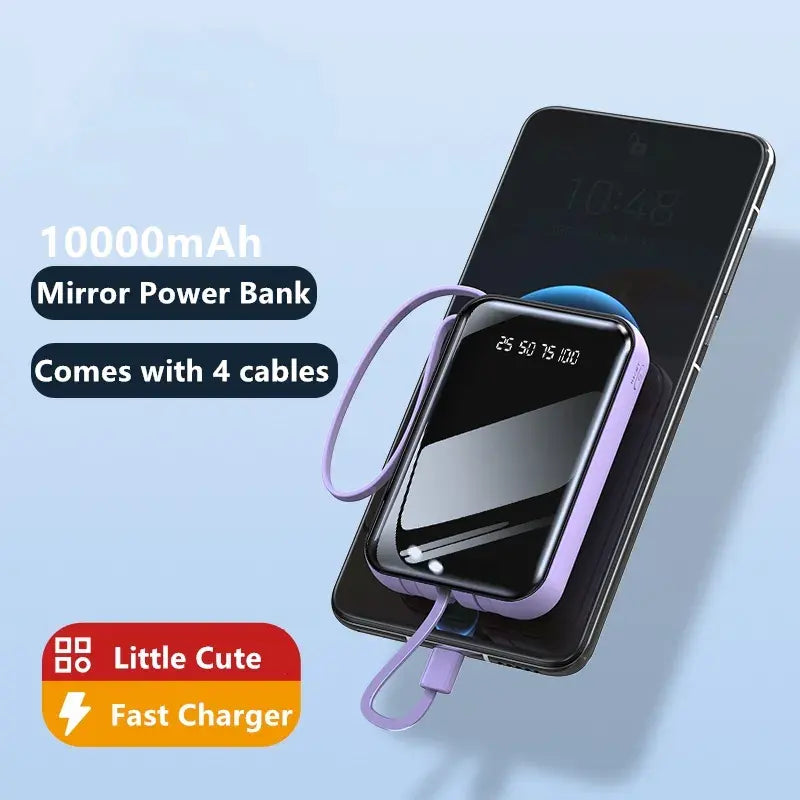 Ortekor Best Power Bank | Best Portable Charger with Integrated Cable Management & Digital Display | High-Capacity Portable Power Bank for iPhone, Samsung & Android