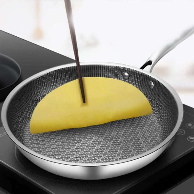 Stainless Steel Nonstick Frying Pan 11 Inch for Gas Induction Electric Ceramic Stovetops Dishwasher Safe
