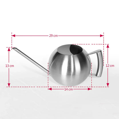Metal Indoor Plant Watering Pitcher 11 in Diameter Long Spout Rust-Resistant Houseplant Tool Home Garden Container for Succulents Flowers