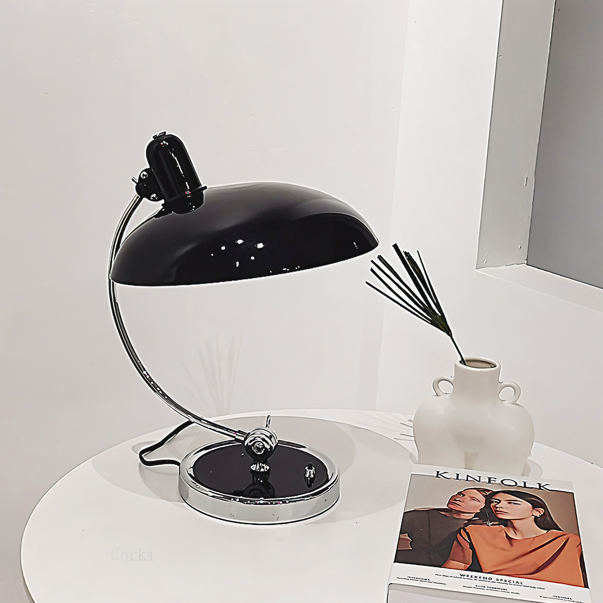 Adjustable Metal Task Lamp with Dome Shade for Home Office Desks Bedside Tables Study Rooms Reading Nooks Vintage Industrial Workspace Light