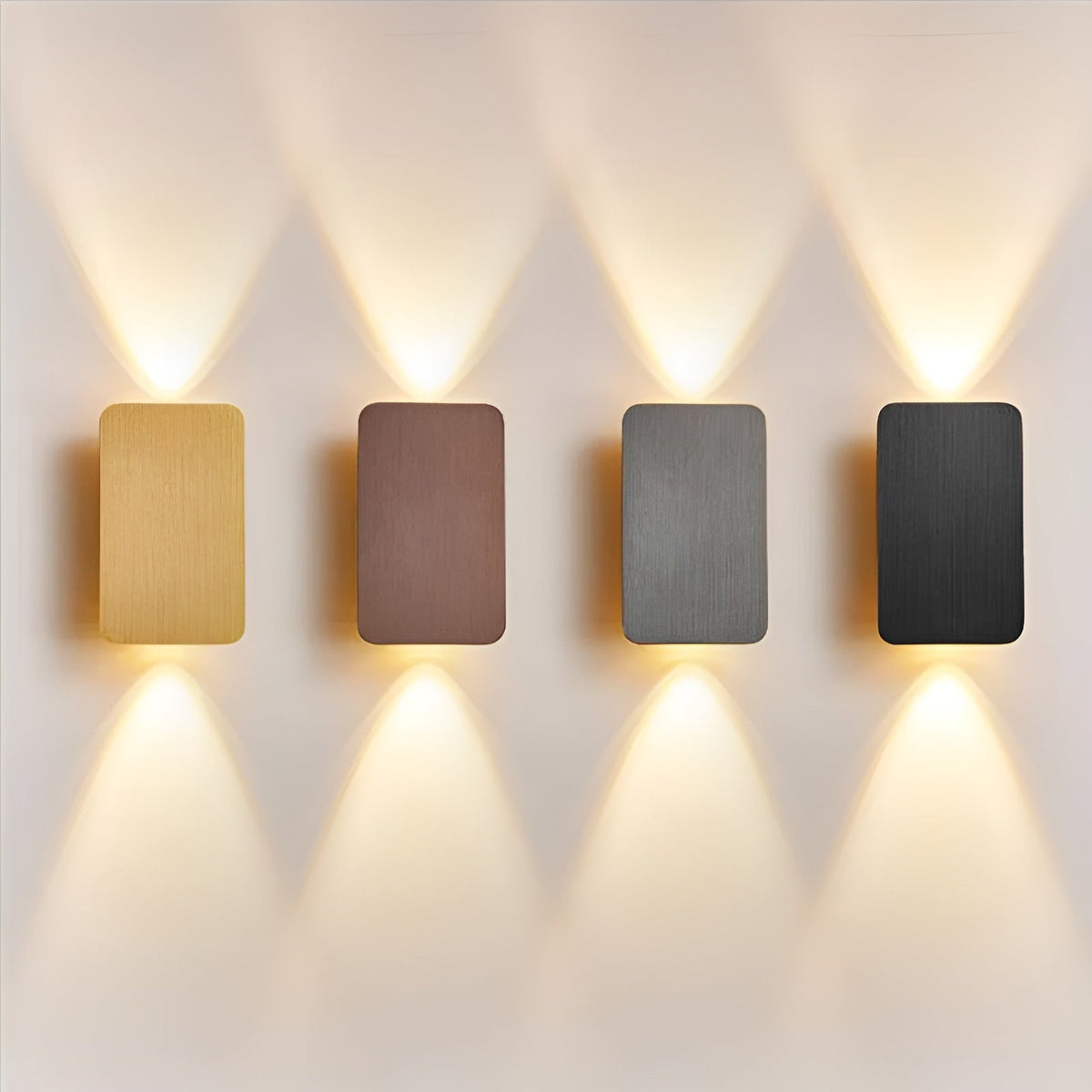 Rectangular Aluminum Sconce 6W Bidirectional Indoor Accent Light for Hallways Bedrooms Living Rooms