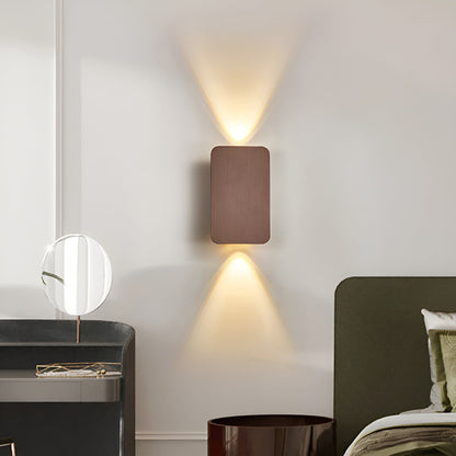 Rectangular Aluminum Sconce 6W Bidirectional Indoor Accent Light for Hallways Bedrooms Living Rooms