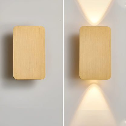 Rectangular Aluminum Sconce 6W Bidirectional Indoor Accent Light for Hallways Bedrooms Living Rooms
