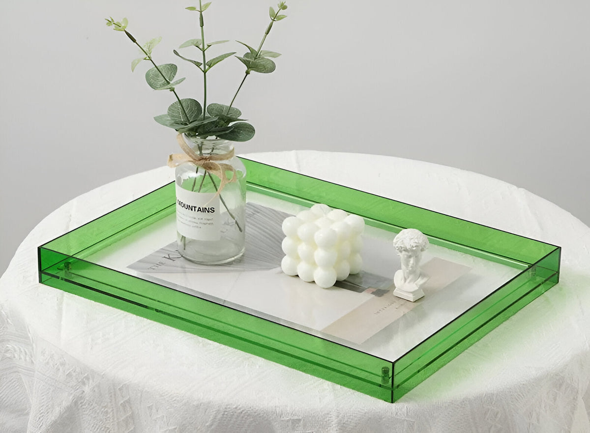 Clear Acrylic Photo Frame Stand – Frameless Floating Picture Holder for Desk & Wall Display – Modern Minimalist Design for Prints