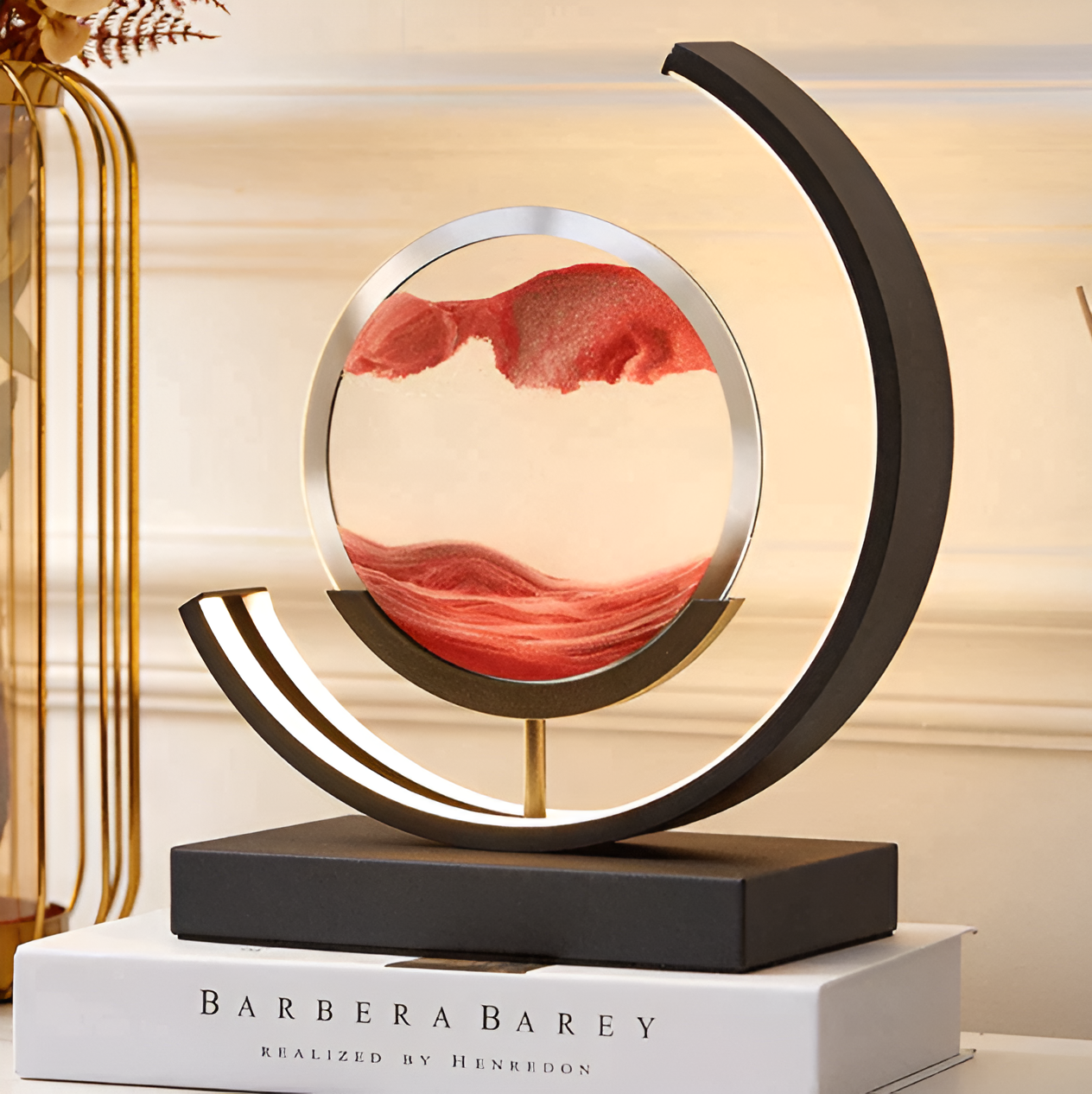 Warm Desert Table Lamp with Remote and Adjustable Brightness