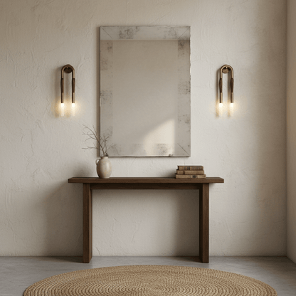 Metal Sconce Light 26 in with Flowing Fiber Design for Bedroom Living Room Hallway Ambient Lighting Decorative Accent Fixture Modern Home De