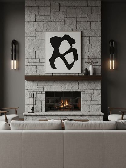 Metal Sconce Light 26 in with Flowing Fiber Design for Bedroom Living Room Hallway Ambient Lighting Decorative Accent Fixture Modern Home De