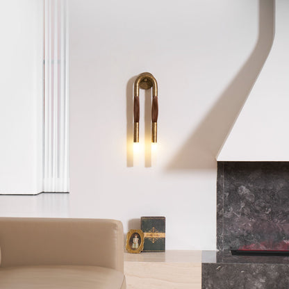 Metal Sconce Light 26 in with Flowing Fiber Design for Bedroom Living Room Hallway Ambient Lighting Decorative Accent Fixture Modern Home De