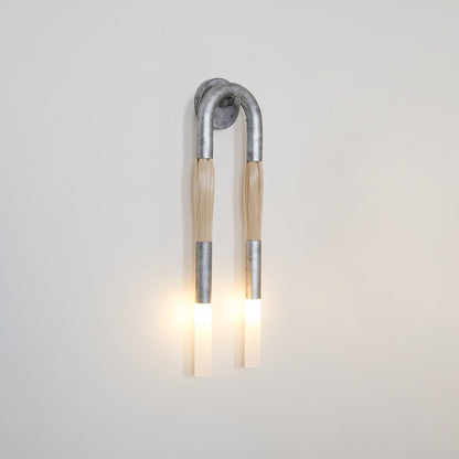 Metal Sconce Light 26 in with Flowing Fiber Design for Bedroom Living Room Hallway Ambient Lighting Decorative Accent Fixture Modern Home De