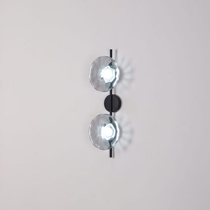 Hand-Blown Glass Wall Sconce with Aluminum Frame – Modern Globe Light for Hallways, Bedrooms & Living Rooms