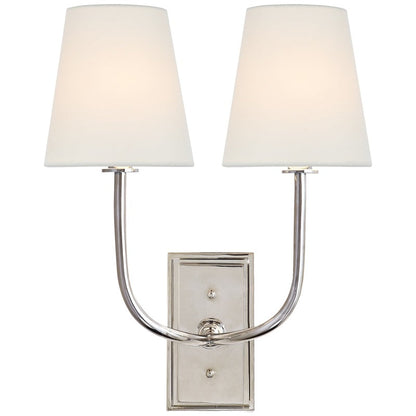 Fabric Shade Sconce Light with Brass Arm for Bedroom Reading & Hallway Accent | E12 Socket, Warm Ambient Glow, Space-Saving Install
