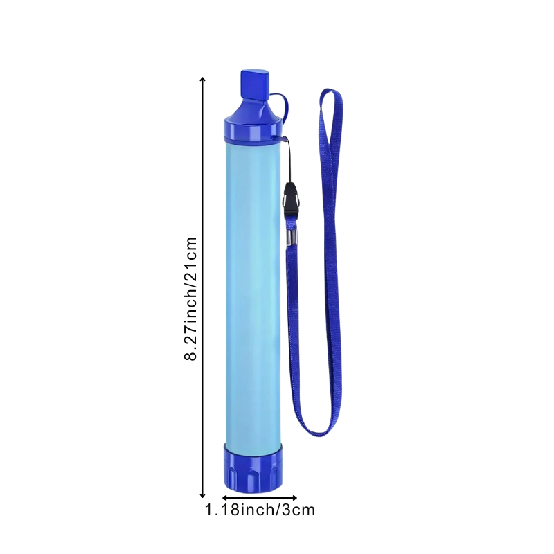 Portable Water Filter Straw for Camping Hiking Emergency 4-Stage Purification System Outdoor Survival Gear Lightweight Travel Backpacking