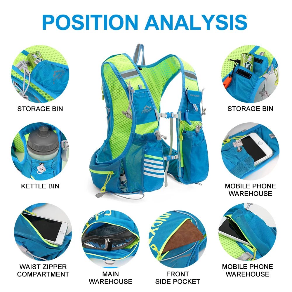 Hydration Pack | 8L Lightweight Design with 1.5L Bladder for Active Adventures