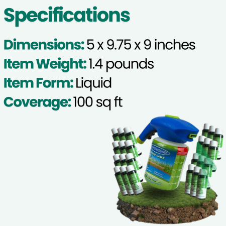 Grass Seed Spray, Hydroseeding Kit for Patchy Lawn Repair, Spray On Lawn Seed with Garden Hose Application