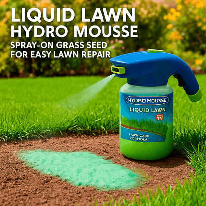 Spray-On Grass Seed Kit with Hose Attachment for Fast Lawn Coverage | Green-Up Formula for Bare Spots, High-Traffic Zones & Pet Damage