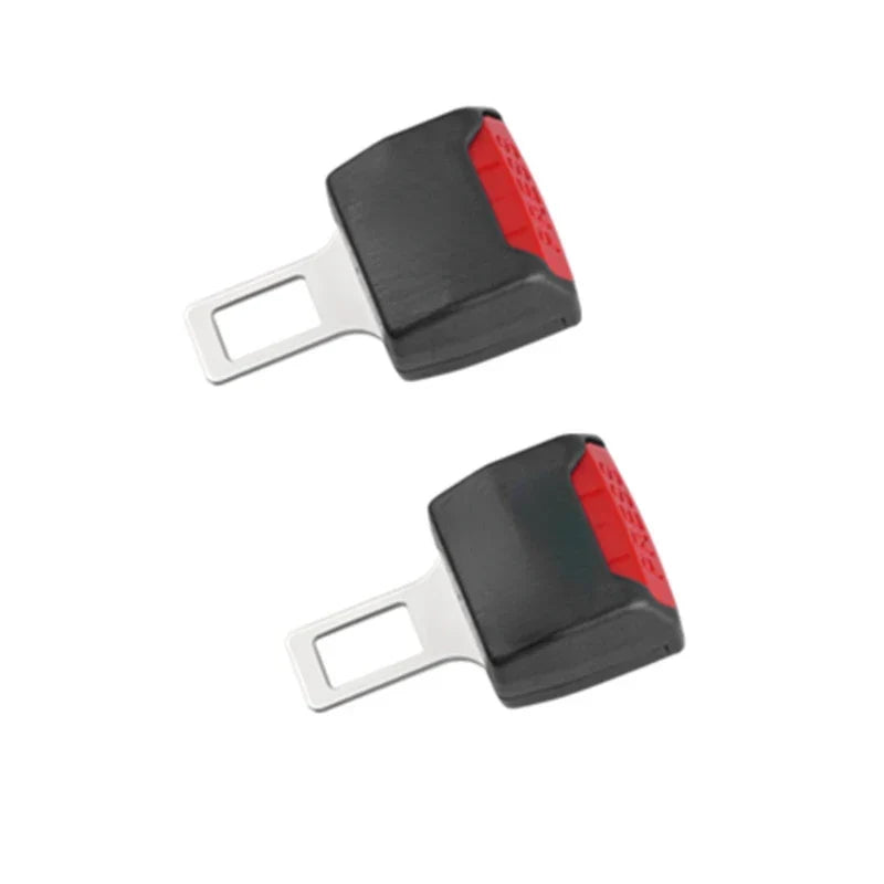 Seatbelt Extension Buckle for Cars – Universal 2-Pack Safety Adapter with Metal Tongue & Receiver Clip – Extends Seat Belt Length for