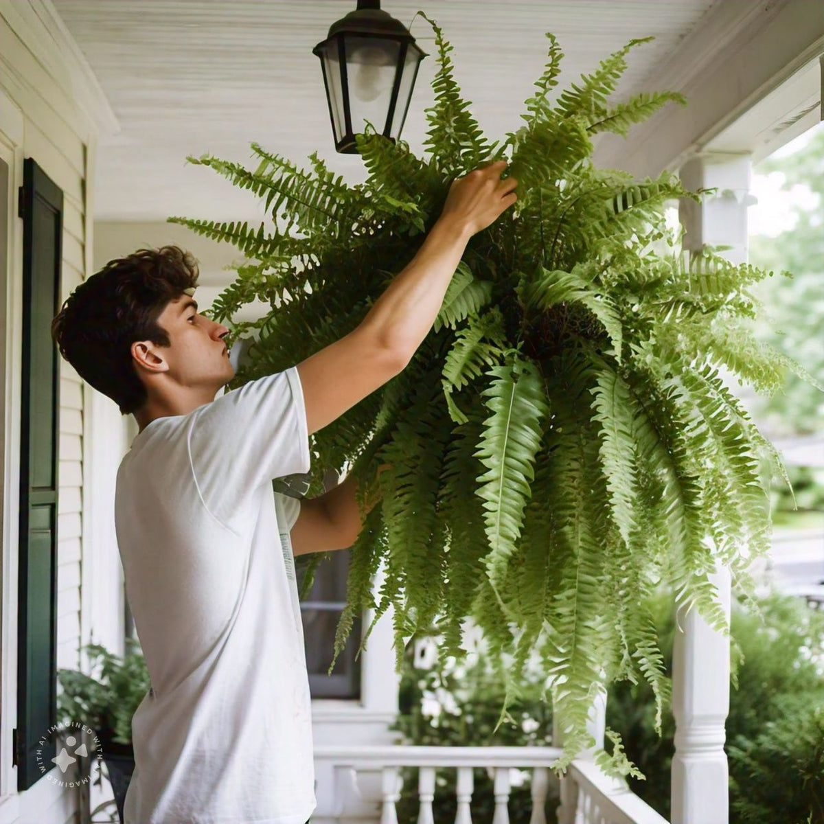 Hanging Faux Fern Plant Set – UV-Proof Outdoor Greenery 18-Piece Waterproof Vine Bundle for Patio Pergola Fence Garden Porch Decor Indoor