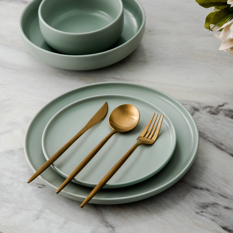Stainless Steel Flatware Set – Matte Finish 5-Piece Place Settings for Everyday & Formal Dining
