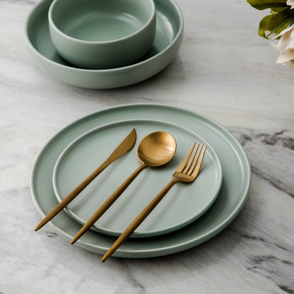 Stainless Steel Flatware Set – Matte Finish 5-Piece Place Settings for Everyday & Formal Dining