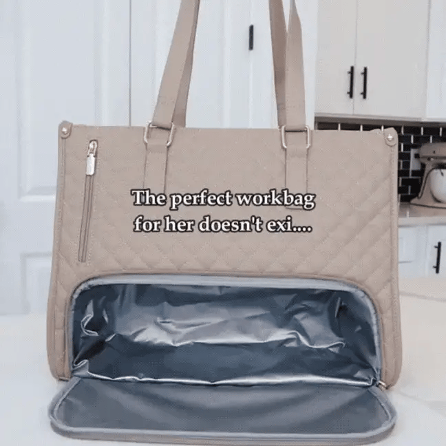 Quilted Tote Bag with Clutch Purse | Stylish & Spacious Design for Work & Travel