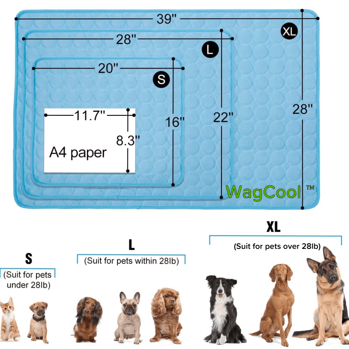 Self-Cooling Dog Mat for Hot Weather Relief – Pressure-Activated Pet Bed Pad