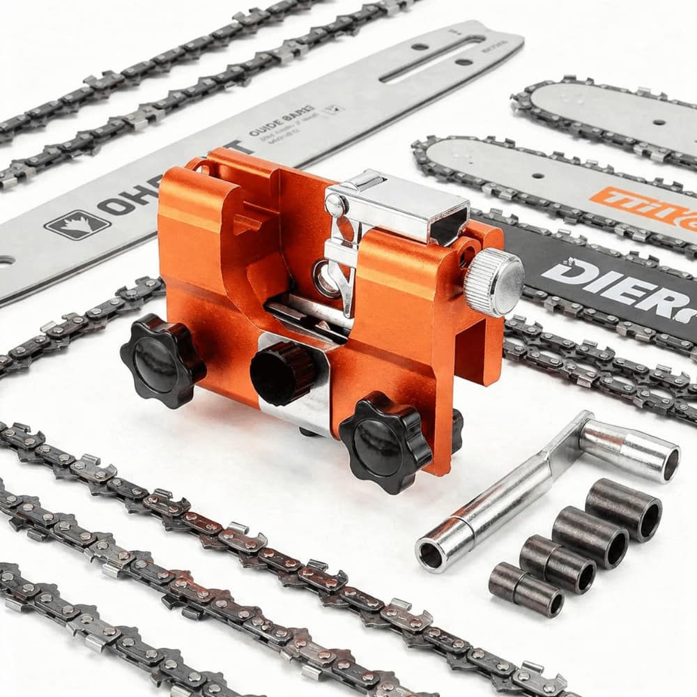 Compact Chainsaw Sharpener Tool, Durable Metal Construction