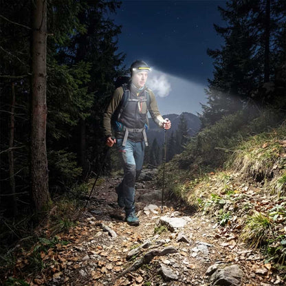 Bright LED Rechargeable Headlight, Handsfree Flashlight
