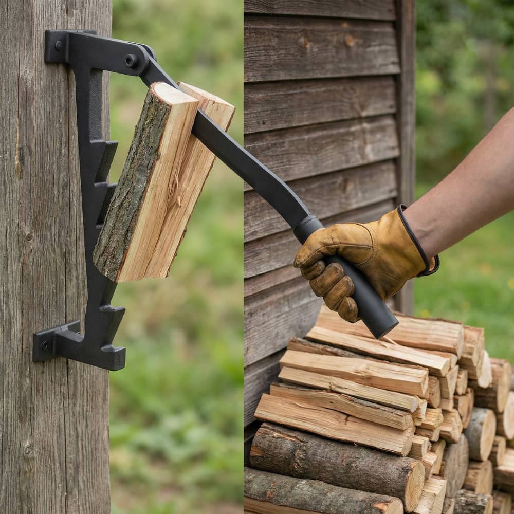 Heavy Duty Log Splitter Wall Mounted