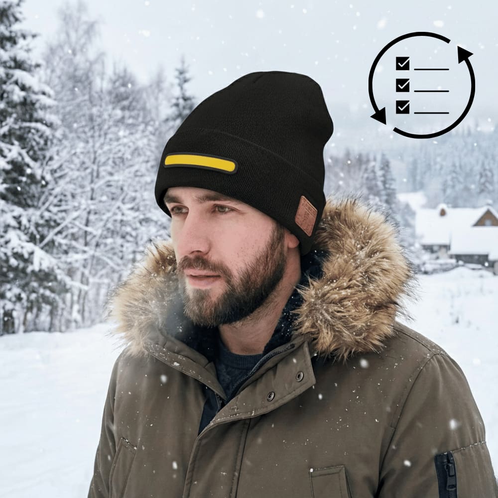 Wireless Beanie Headlamp with Bluetooth Music
