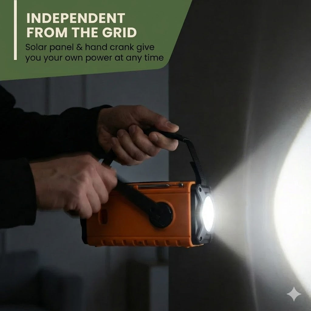 Portable Solar Powered Emergency Radio