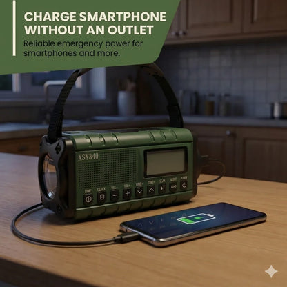 Portable Solar Powered Emergency Radio