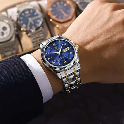 Premium Men's Water Resistant Watch with Glow Dial