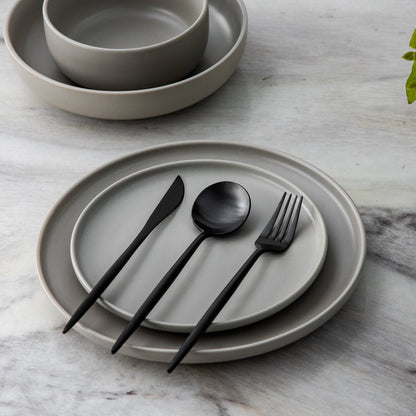 Stainless Steel Flatware Set – Matte Finish 5-Piece Place Settings for Everyday & Formal Dining