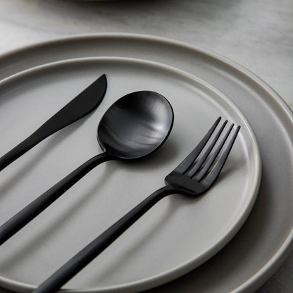 Stainless Steel Flatware Set – Matte Finish 5-Piece Place Settings for Everyday & Formal Dining