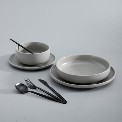 Stainless Steel Flatware Set – Matte Finish 5-Piece Place Settings for Everyday & Formal Dining